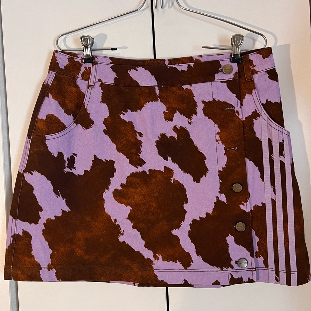 Ivy Park x adidas cow print mini skirt, size L